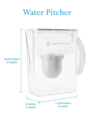 clearly filtered water pitcher dimensions